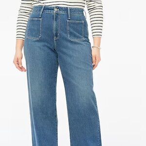 J. Crew Factory Full Length Wide Leg Jeans